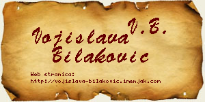 Vojislava Bilaković vizit kartica